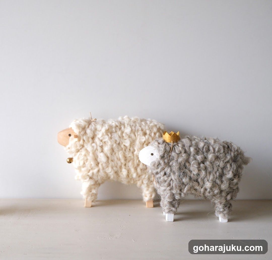Felted Sheep Decorations