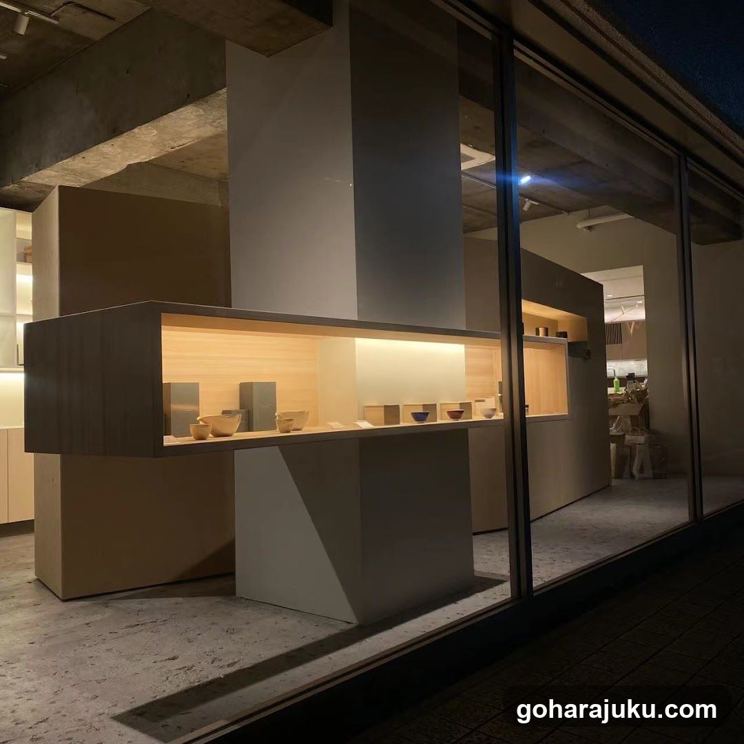 Nighttime Storefront Interior View