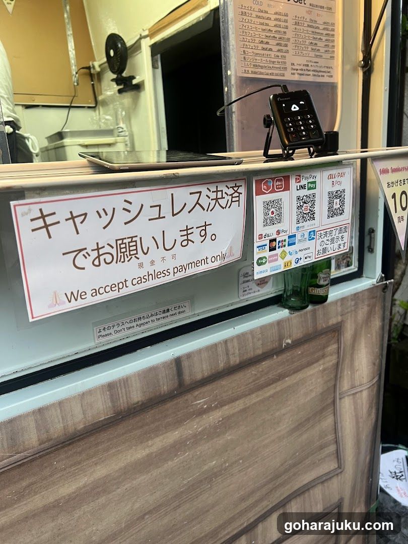 Cashless Payment Signage at Shop Counter