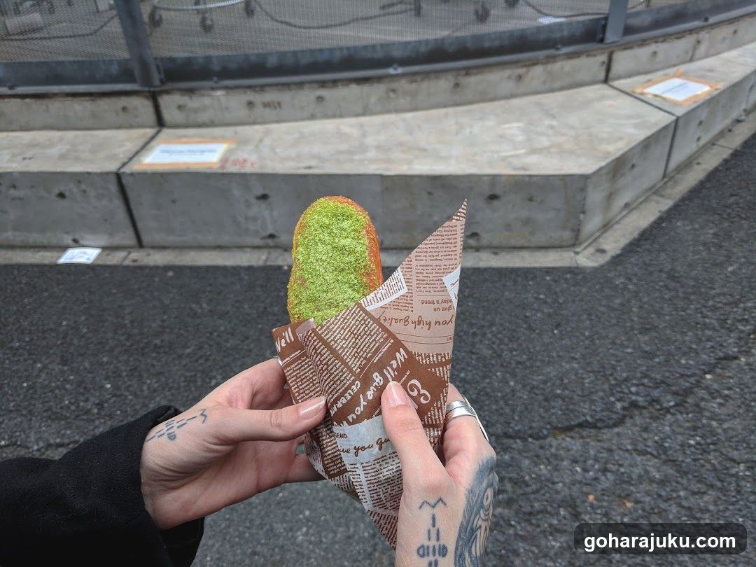 Matcha Donut in Paper Wrapper