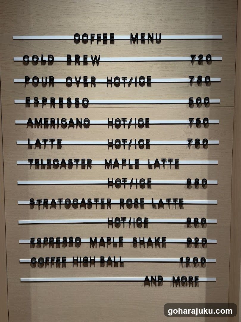 Coffee Menu Board