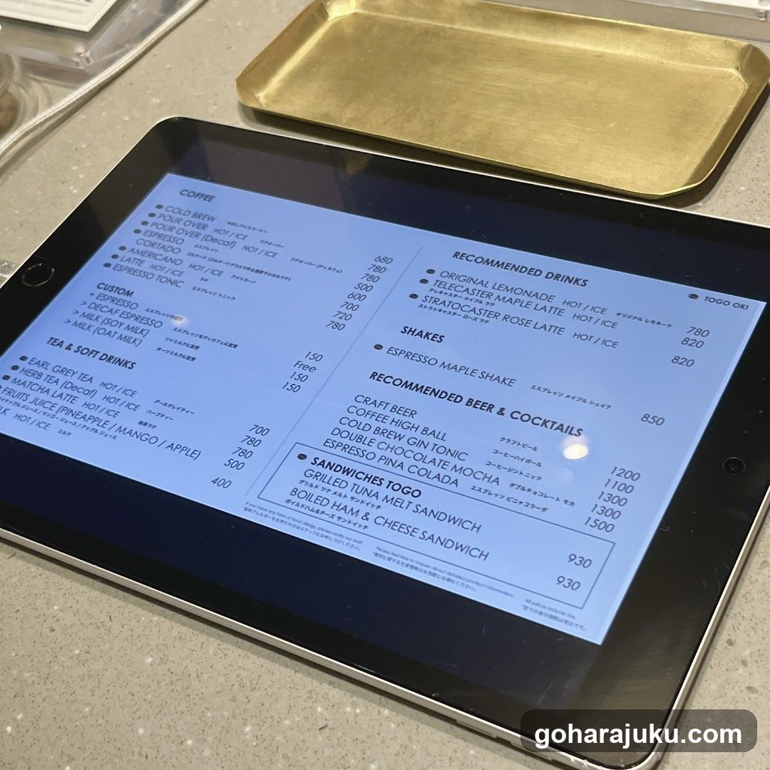 Coffee Shop Menu Display