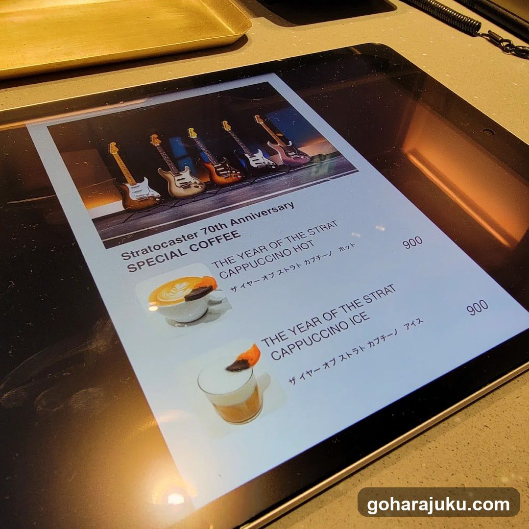 Stratocaster 70th Anniversary Special Coffee Menu