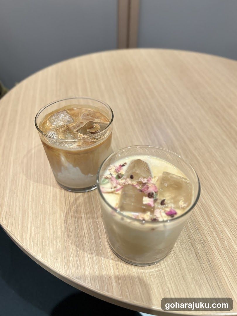 Iced Coffee Drinks on Wooden Table