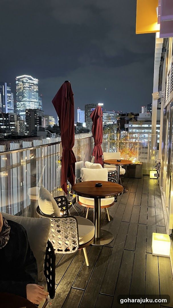 Rooftop Terrace at Night