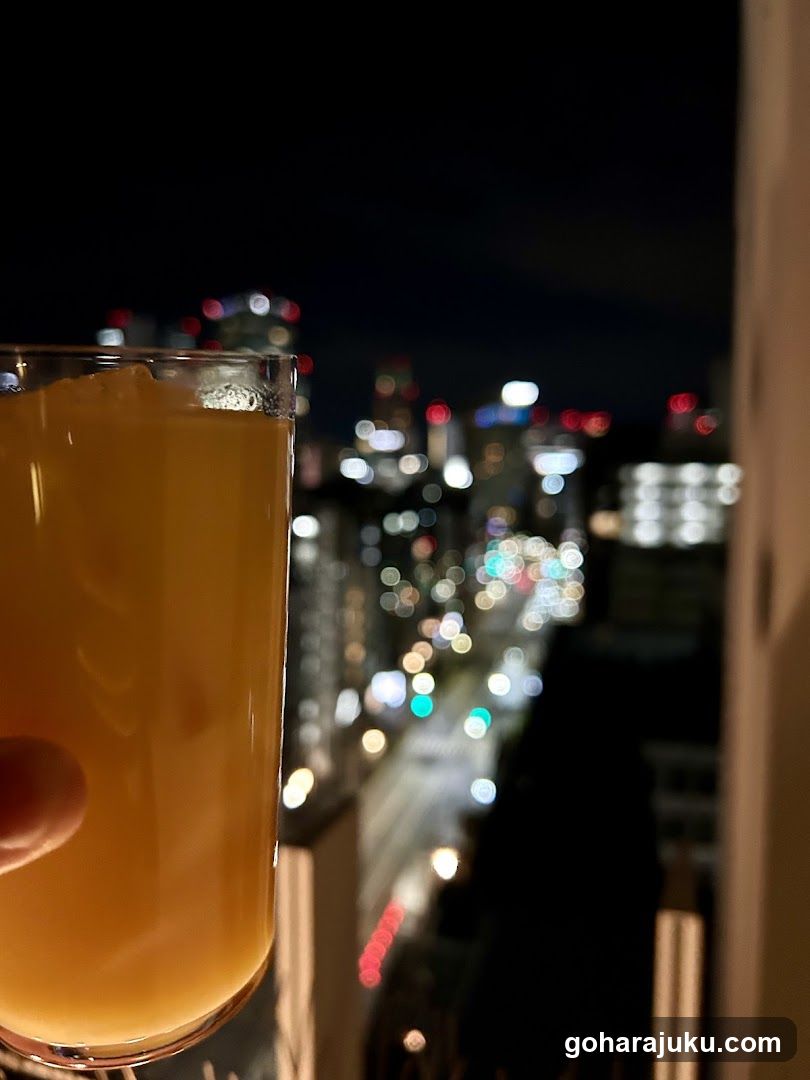 Night City View with Drink
