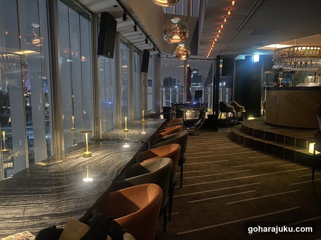 Modern Lounge Interior at Night