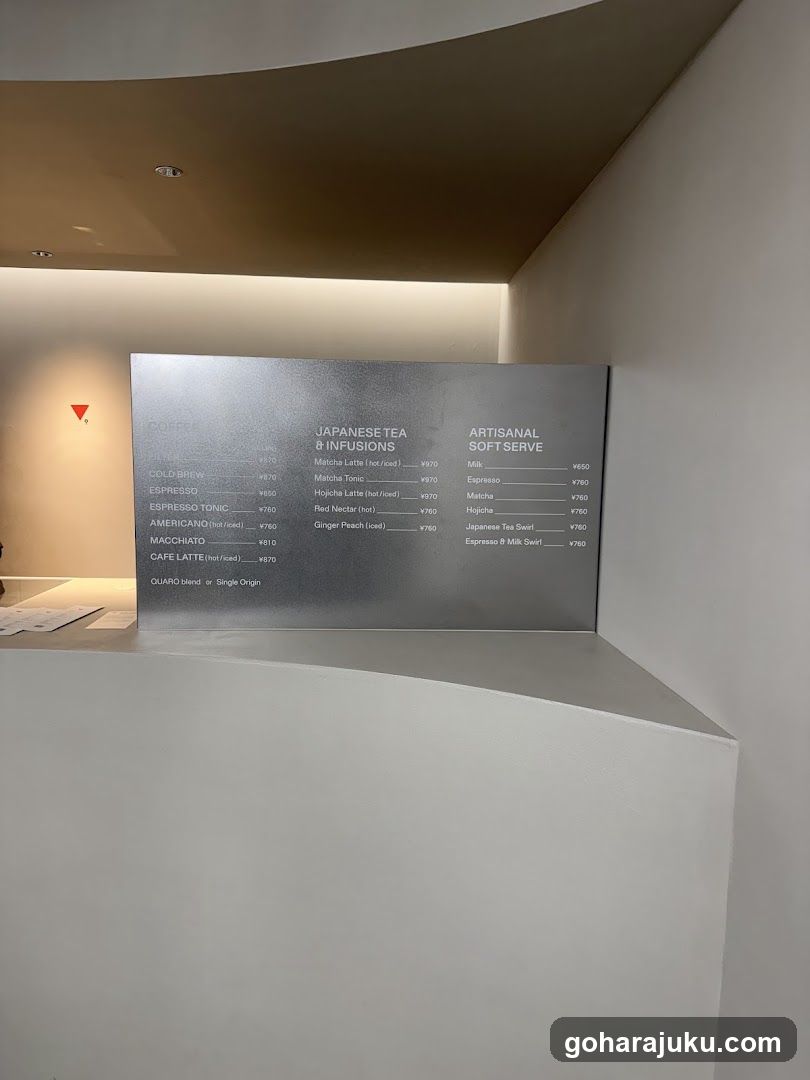 Japanese Tea & Infusions Menu Board