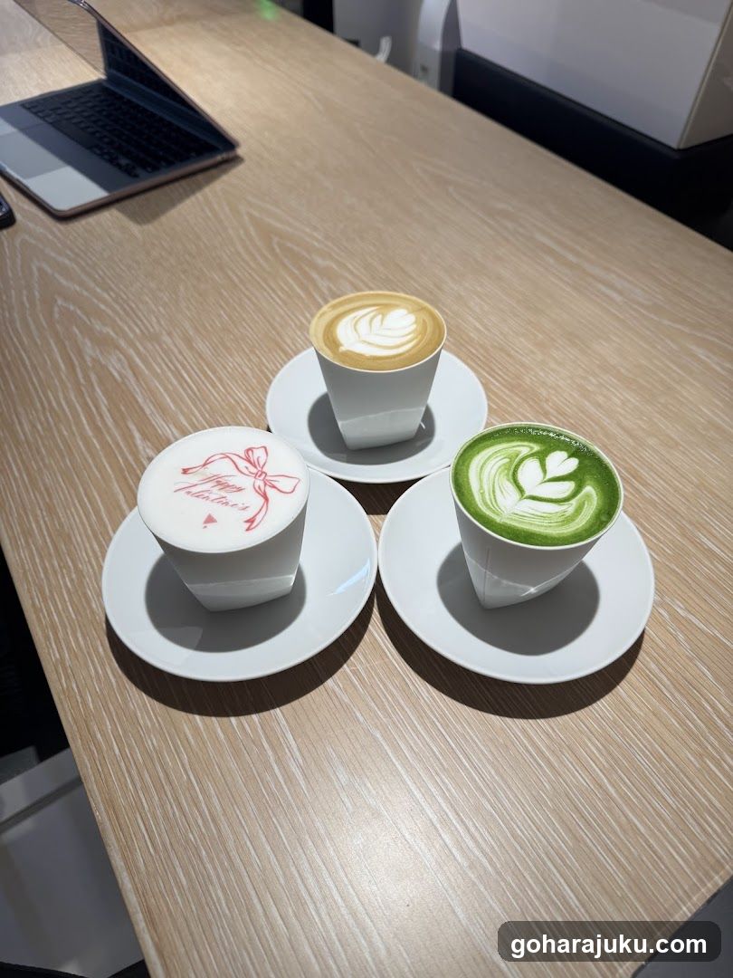 Latte Art Coffee Display