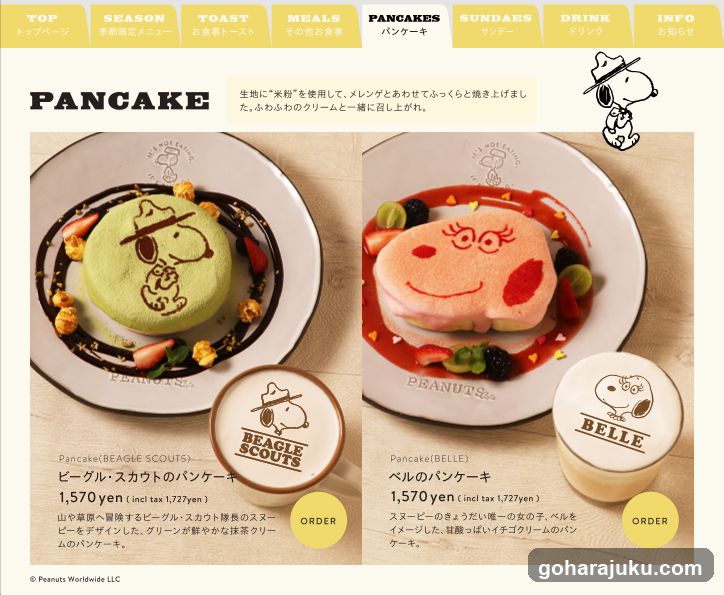 Pancake Menu