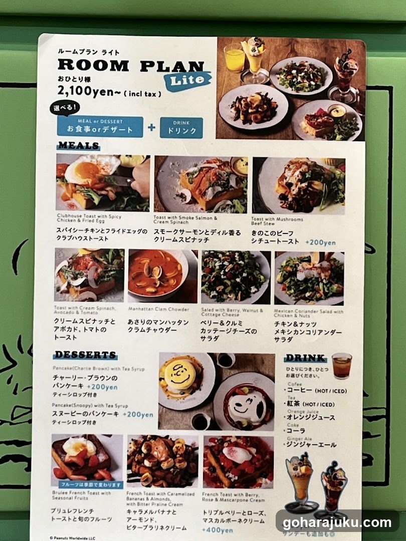 Room Plan Light Menu