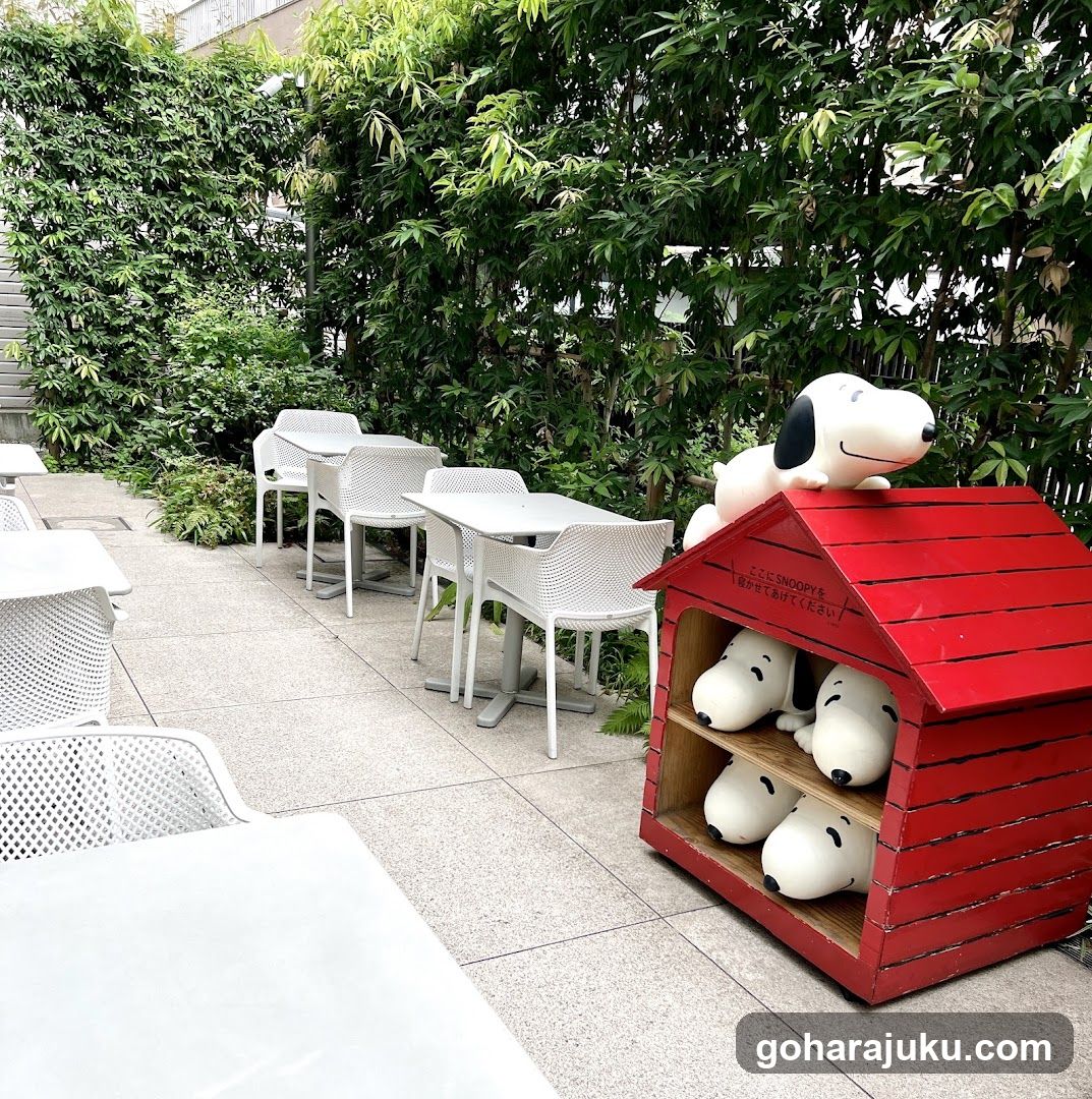 Snoopy Doghouse Outdoor Seating Area