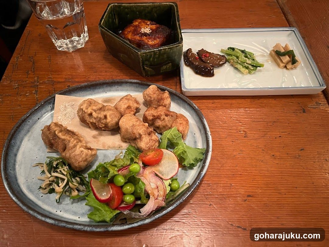 Food on wooden table