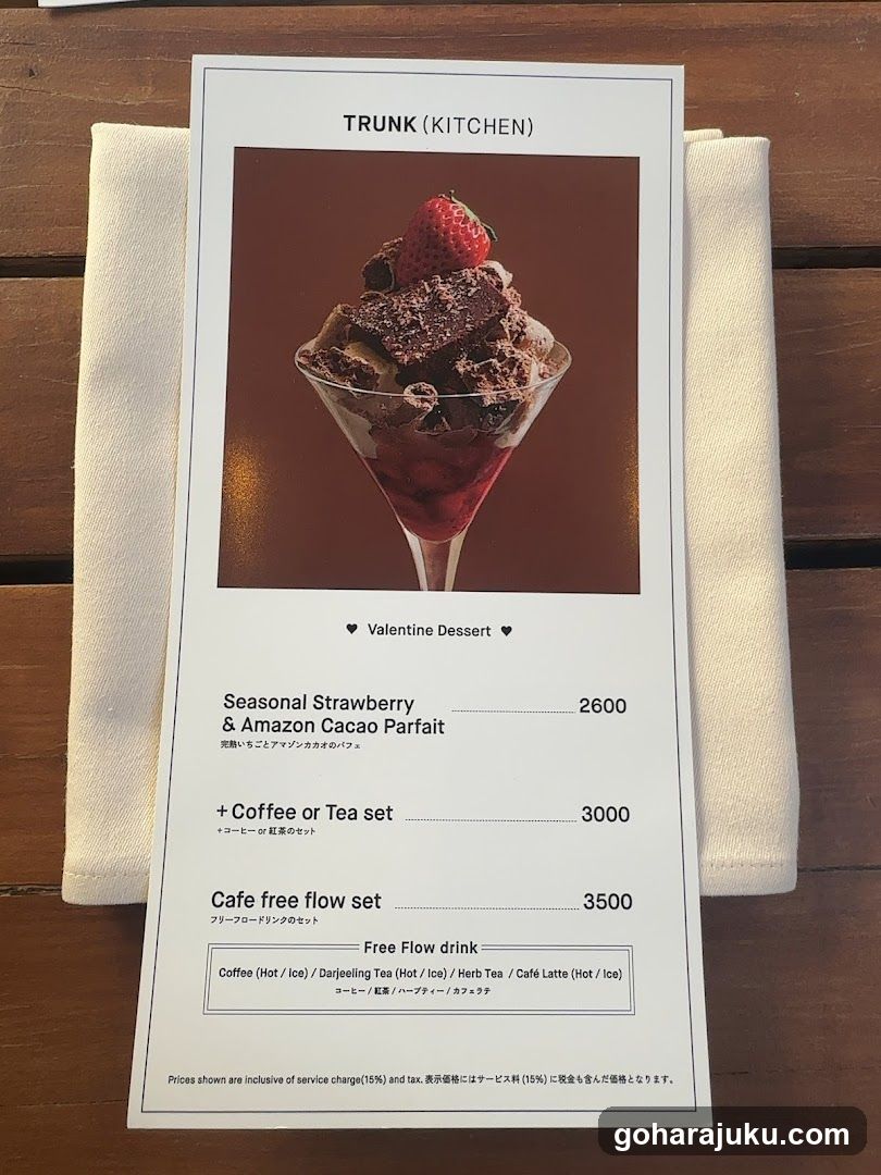 Trunk (Kitchen) Menu