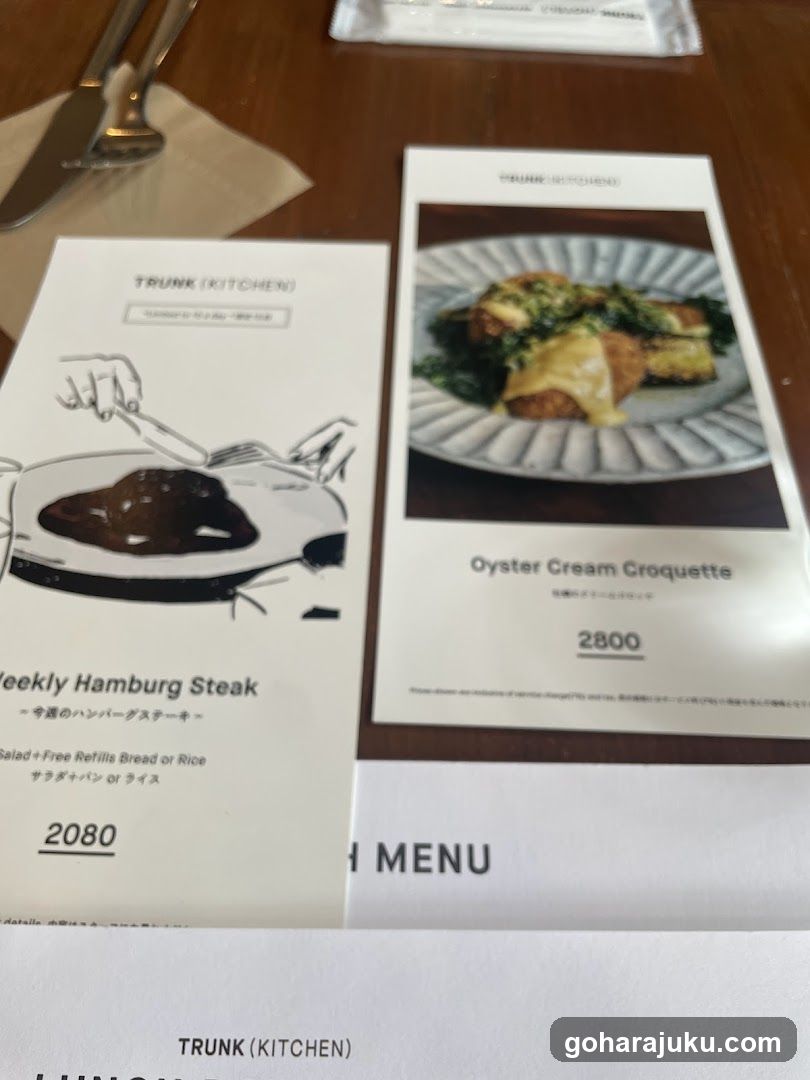 Trunk (Kitchen) Menu Display