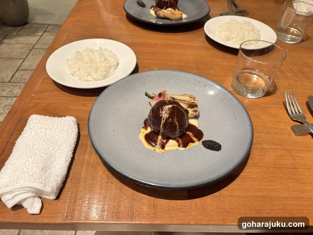 Dessert Plating on Wooden Table