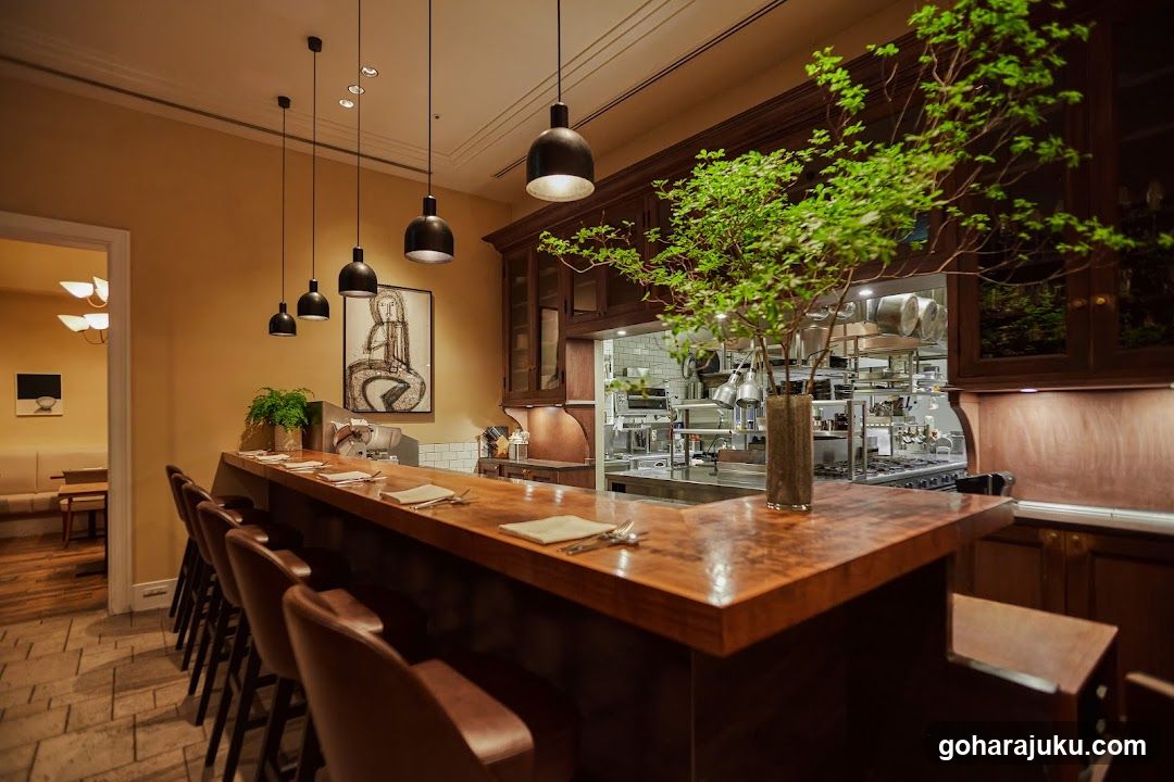 Restaurant Interior with Open Kitchen
