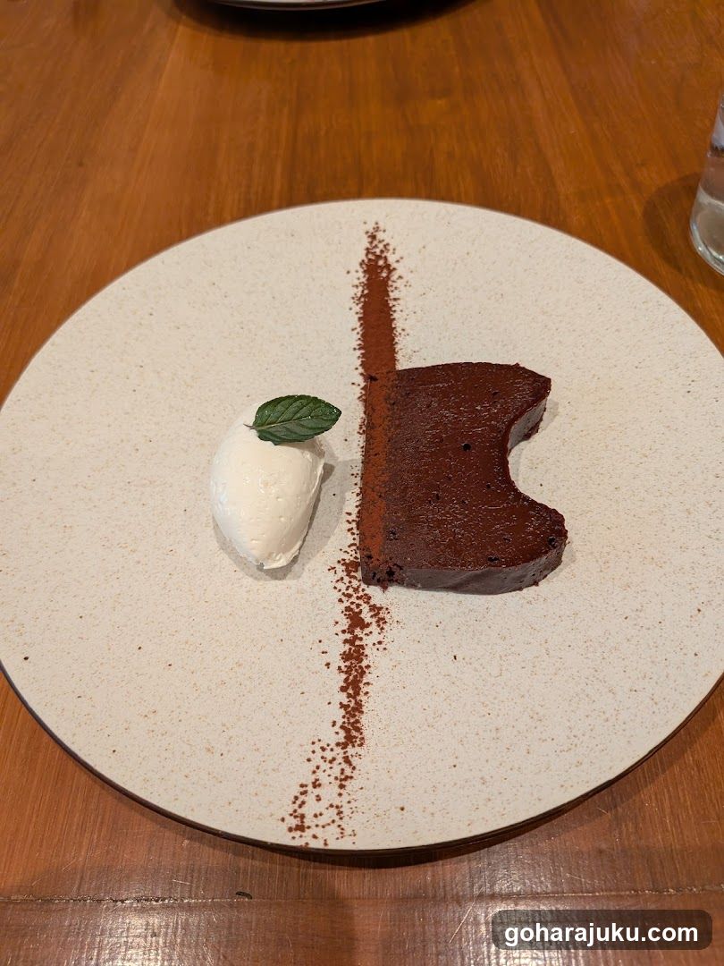 Chocolate Dessert with Mint