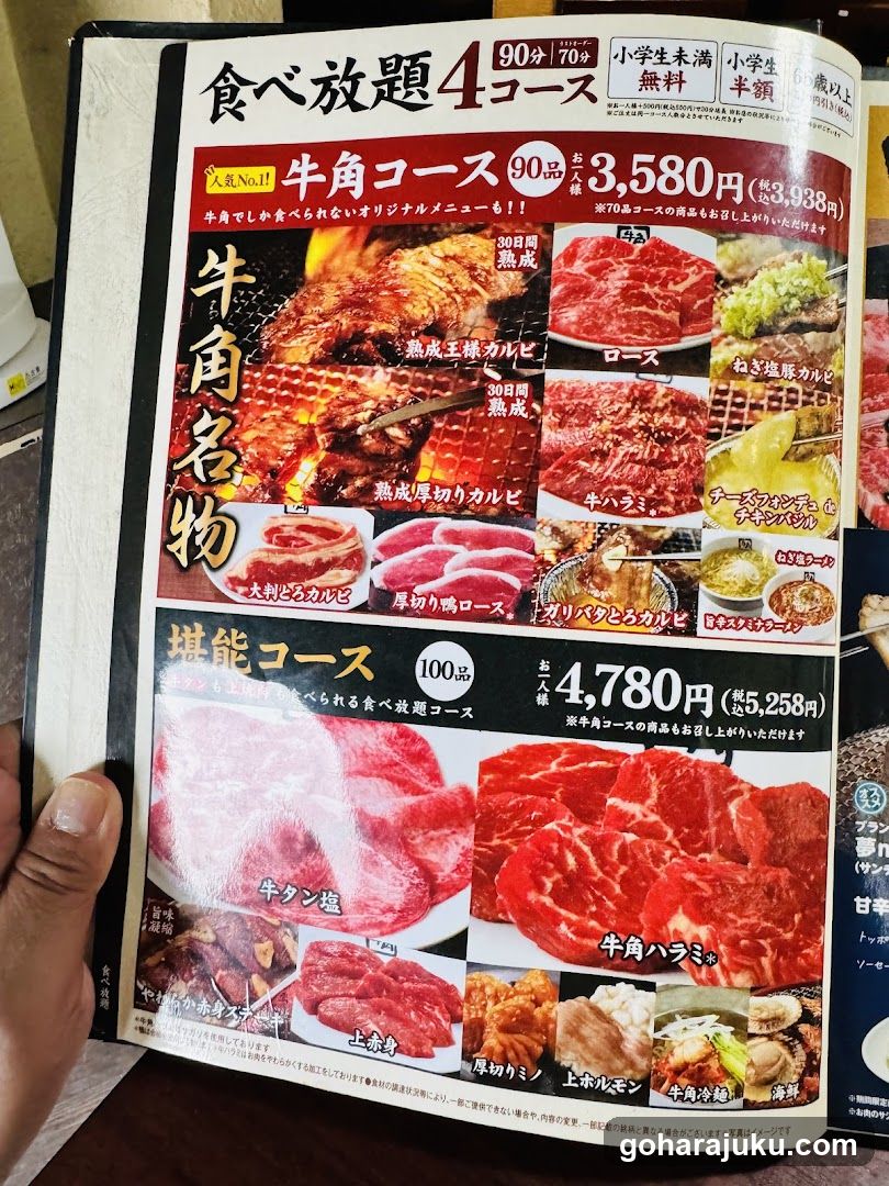 Japanese BBQ Menu Page