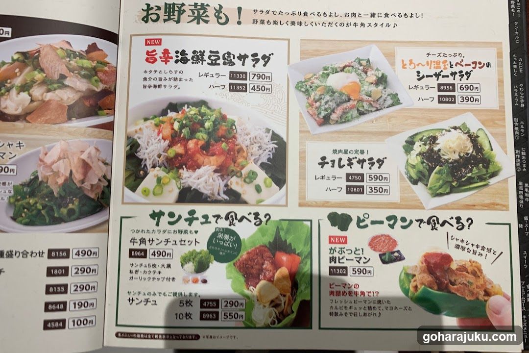 Japanese Restaurant Menu Page