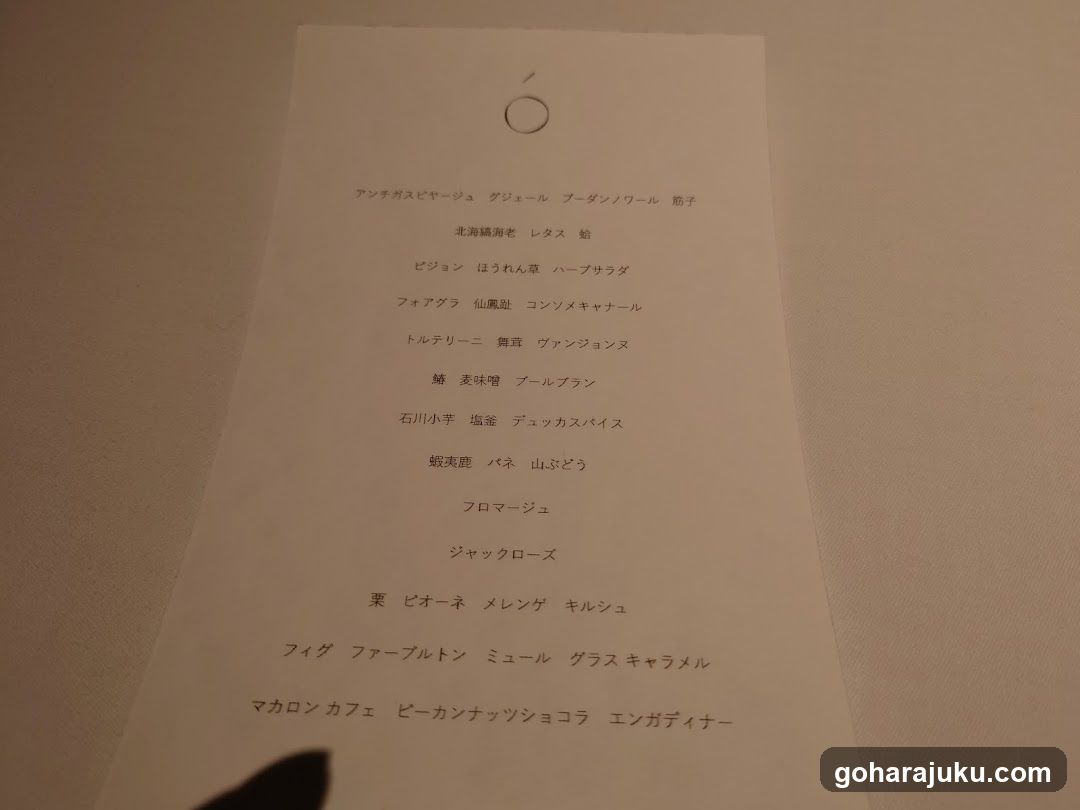 Japanese Menu Page