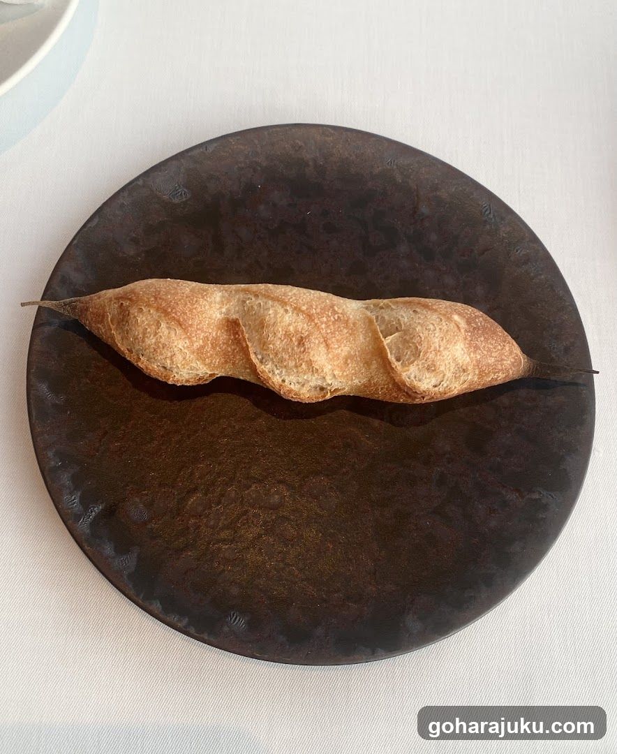 Baguette on Dark Plate