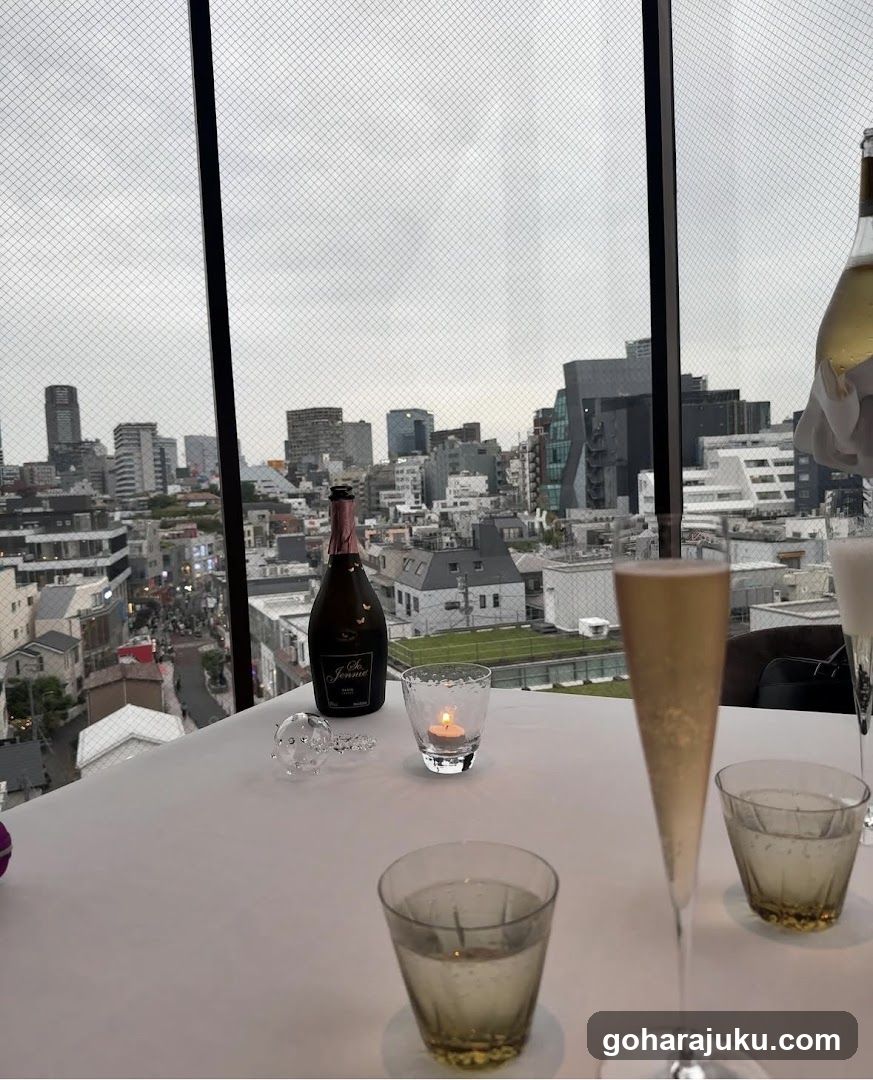 Champagne View from High Floor