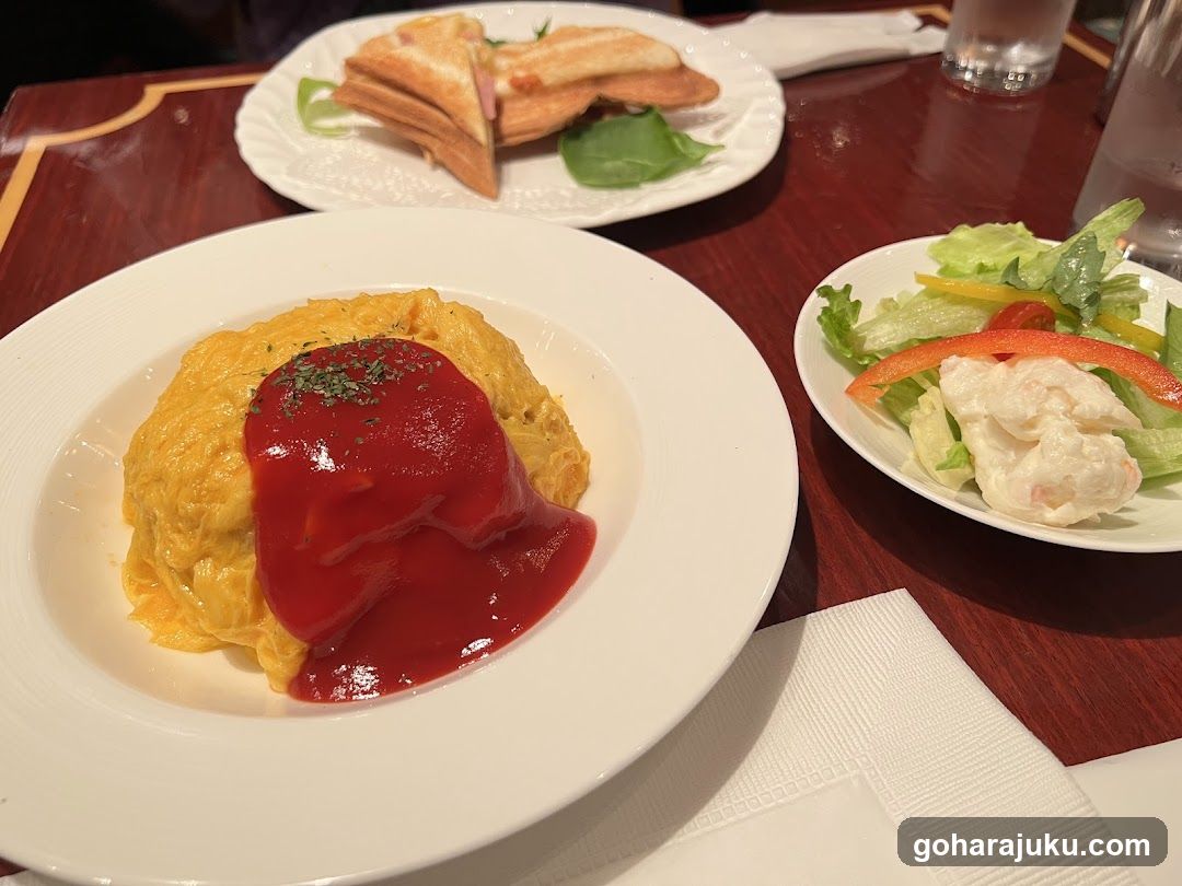 Omelette and Salad Meal