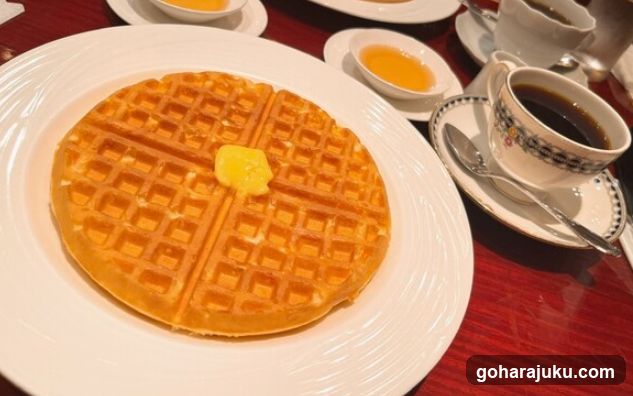 Waffles with Butter and Coffee