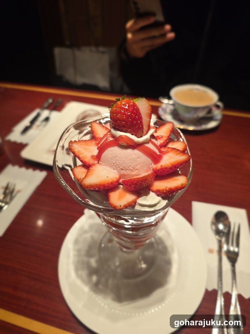 Strawberry Dessert with Ice Cream