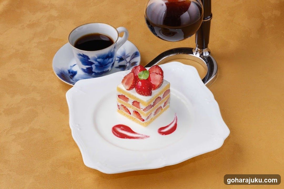 Strawberry Cake with Coffee and Wine