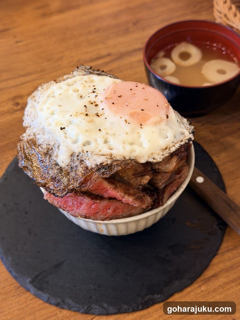 Steak and Egg Bowl with Soup