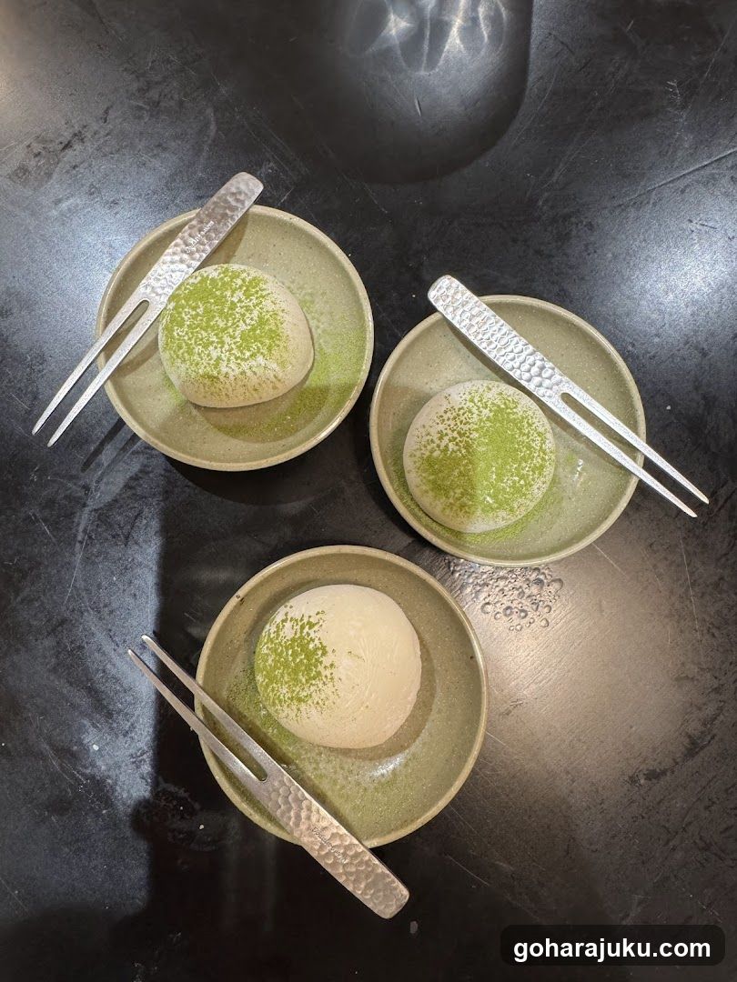 Matcha Desserts on Dark Table
