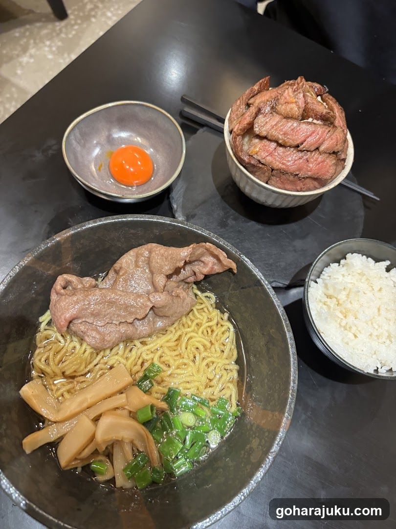 Noodle Meal with Beef and Rice