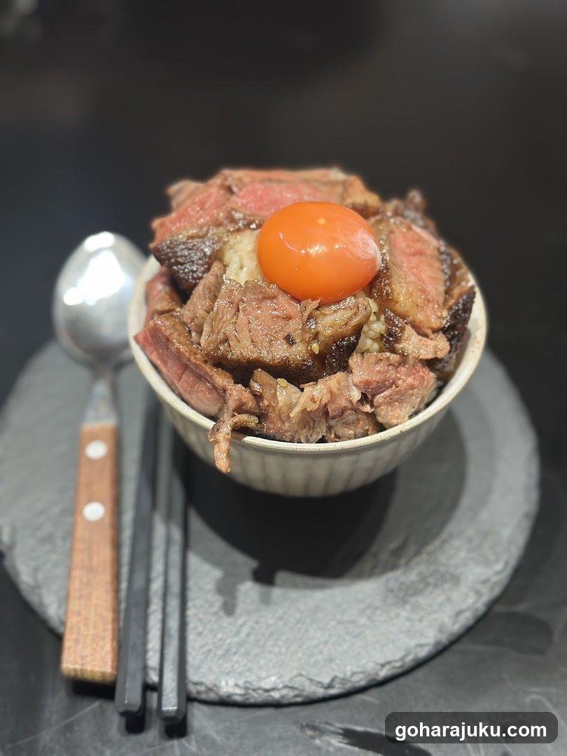 Beef Bowl with Raw Egg Yolk