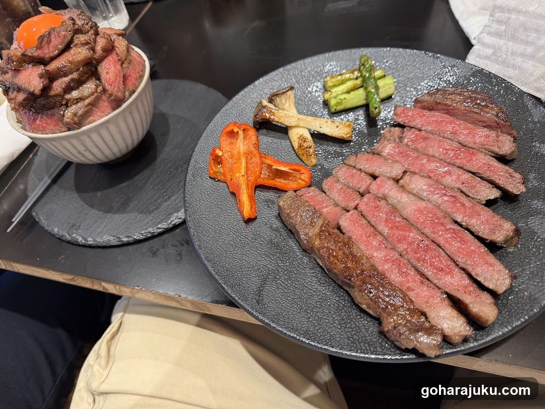 Sliced Steak with Side Dishes