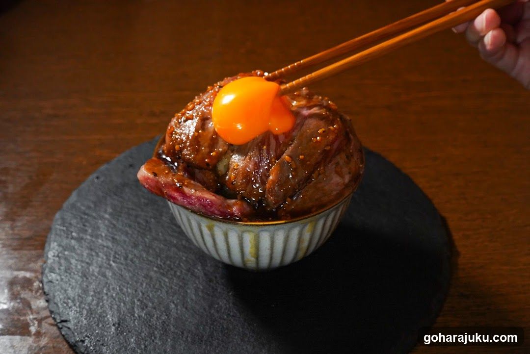 Beef Bowl with Raw Egg Yolk