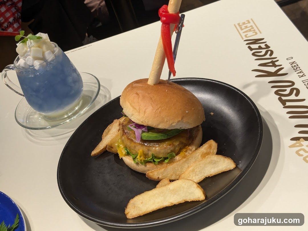 Burger and Drink at Cafe Utusukasen