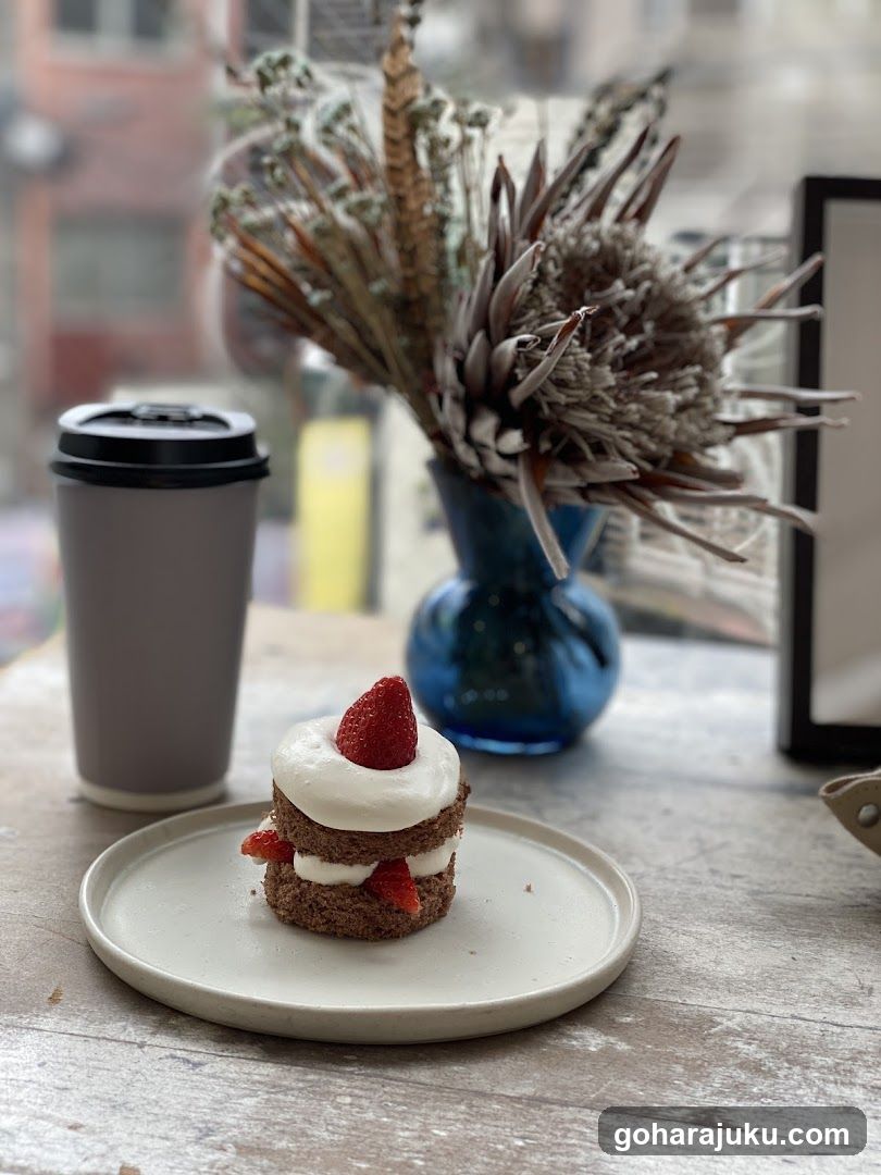 Cafe Table Setting with Dessert and Coffee