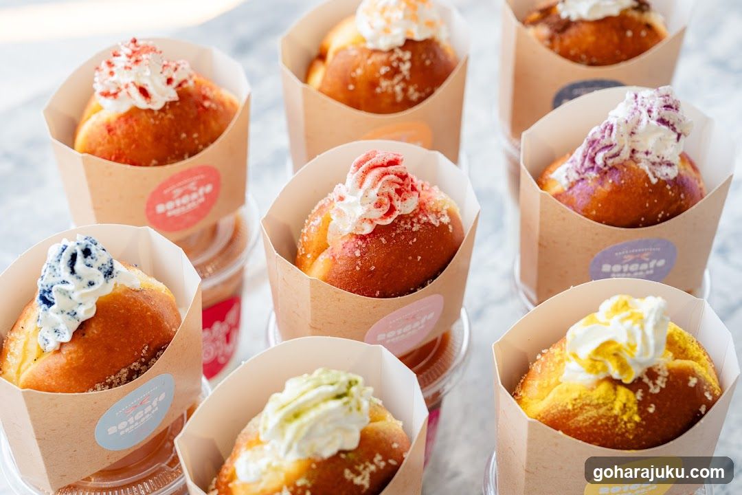 Biscotti Donuts with Cream Toppings