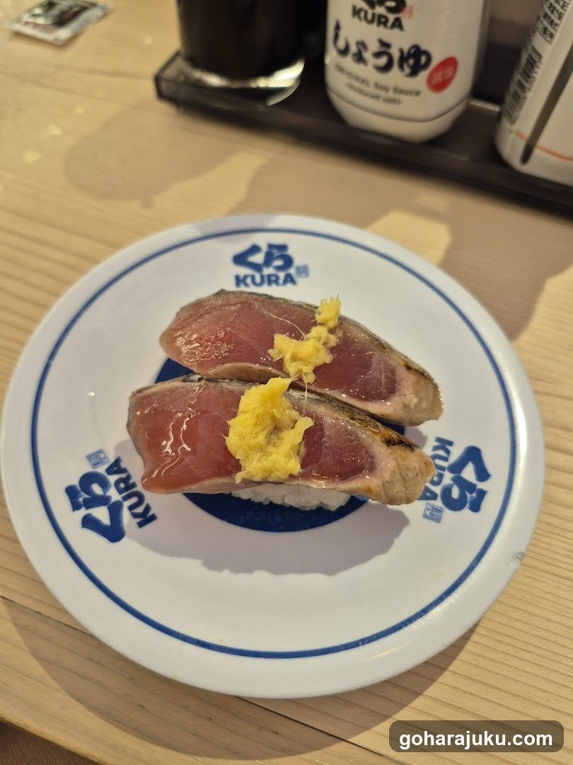 Sushi Plate with Soy Sauce and Kura Branding
