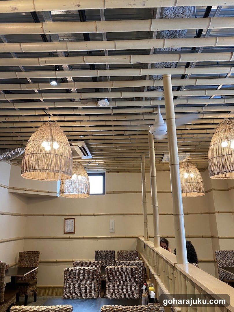 Bamboo-Themed Restaurant Interior