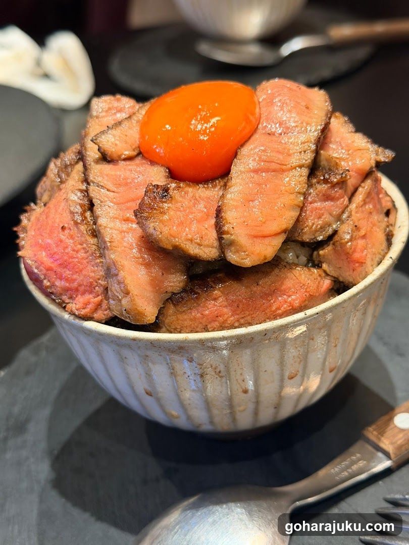 Beef Bowl with Raw Egg Yolk