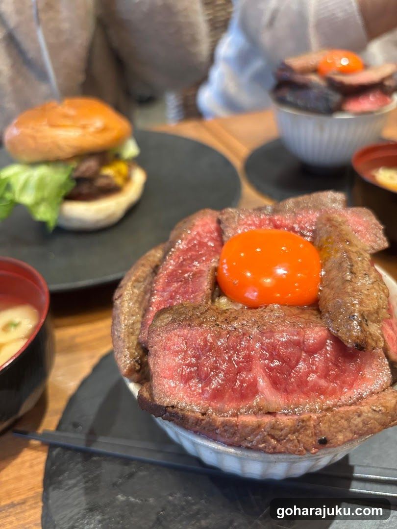 Steak Bowl with Raw Egg Yolk