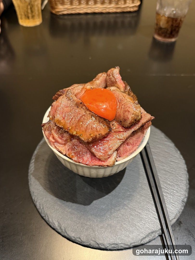 Beef Bowl with Egg Yolk