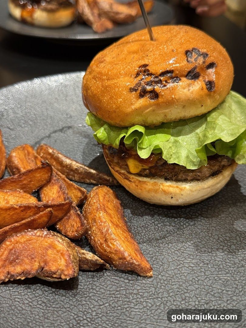 Burger with Potato Wedges