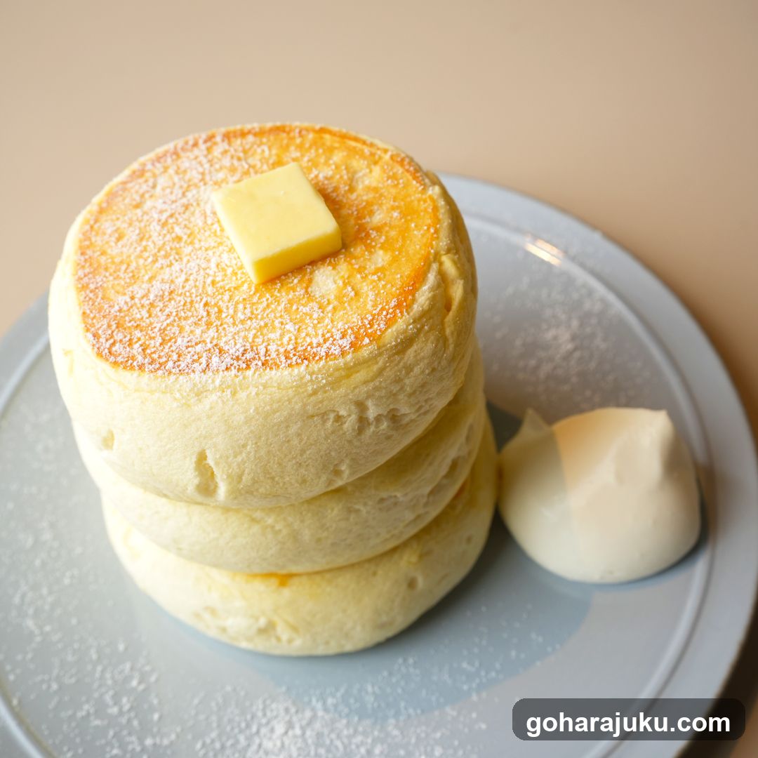 Buttered Pancakes with Powdered Sugar