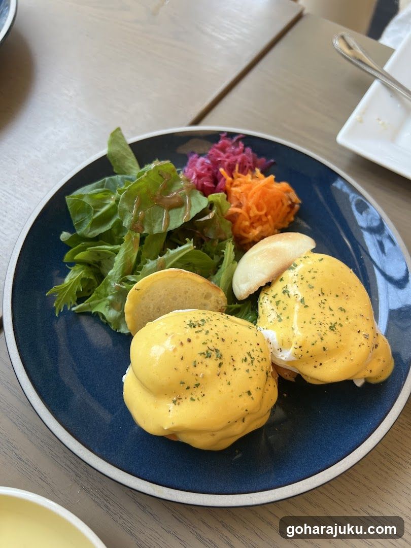 Eggs Benedict with Salad