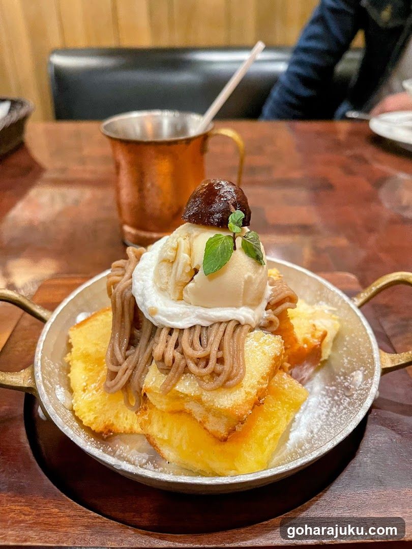 Dessert with Soba Noodles and Ice Cream