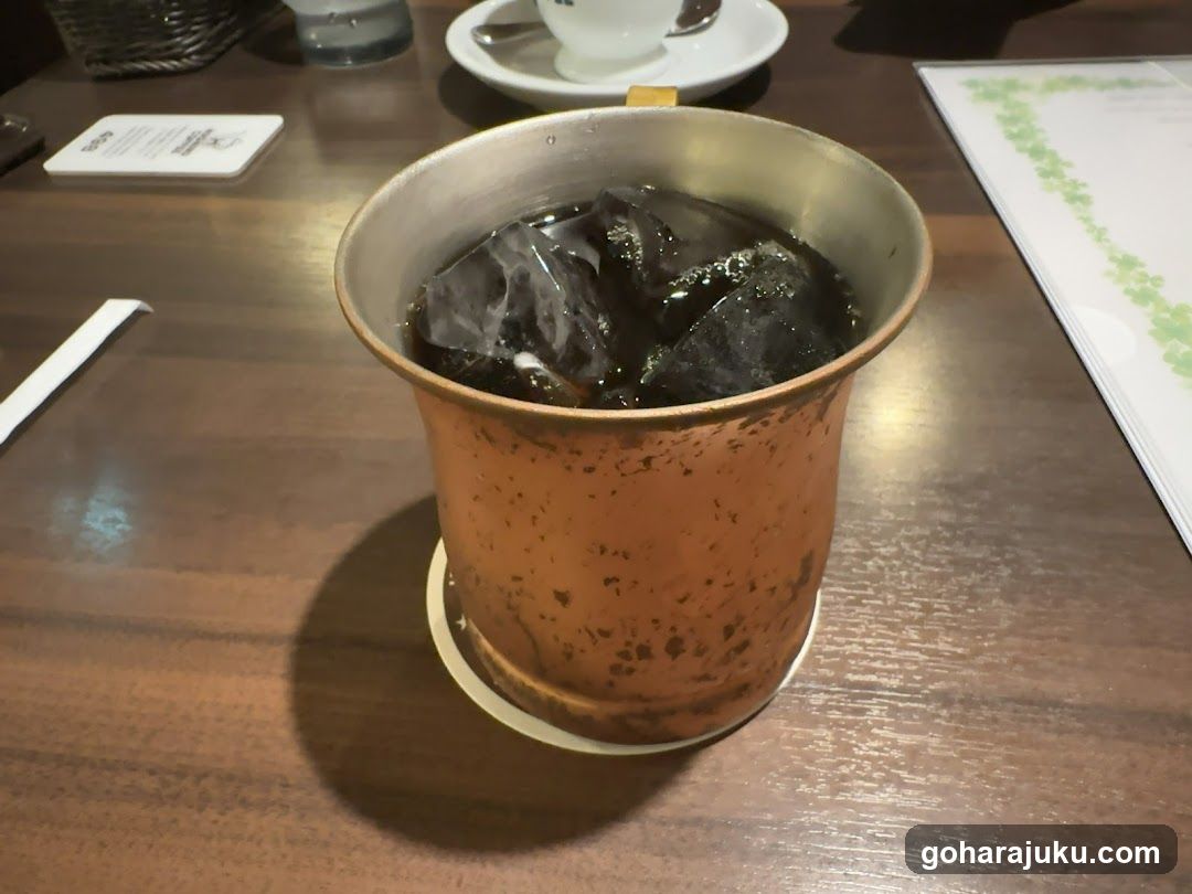 Copper Mug with Iced Coffee